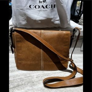Vintage Coach Hampton Flap Shoulder Bag